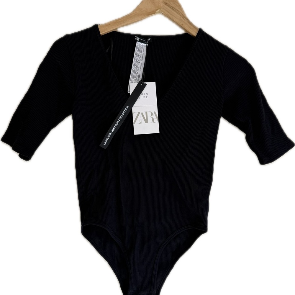 Zara Womens Black Bodysuit
